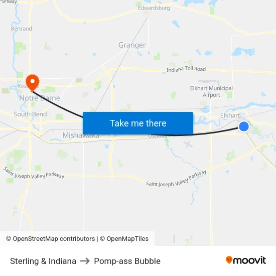 Sterling & Indiana to Pomp-ass Bubble map