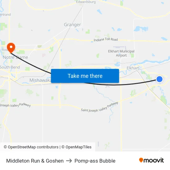 Middleton Run & Goshen to Pomp-ass Bubble map