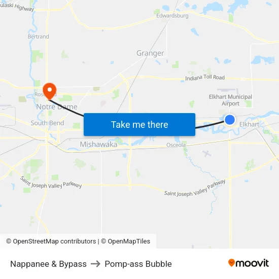 Nappanee & Bypass to Pomp-ass Bubble map