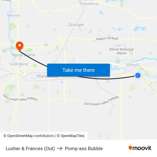 Lusher & Frances (Out) to Pomp-ass Bubble map
