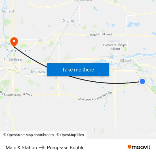 Main & Station to Pomp-ass Bubble map