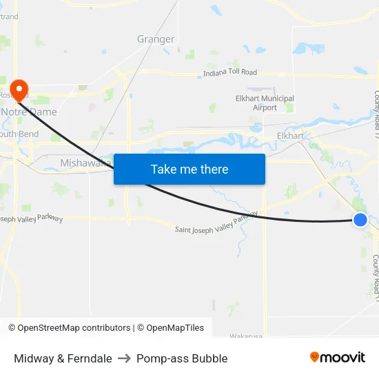 Midway & Ferndale to Pomp-ass Bubble map
