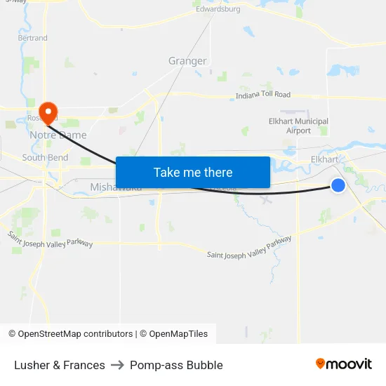 Lusher & Frances to Pomp-ass Bubble map
