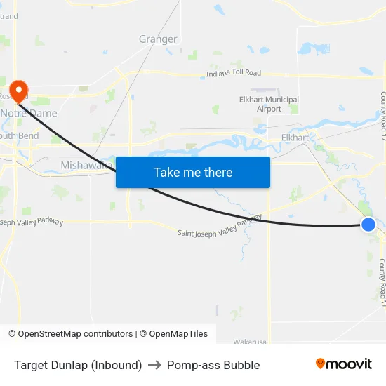 Target Dunlap (In) to Pomp-ass Bubble map