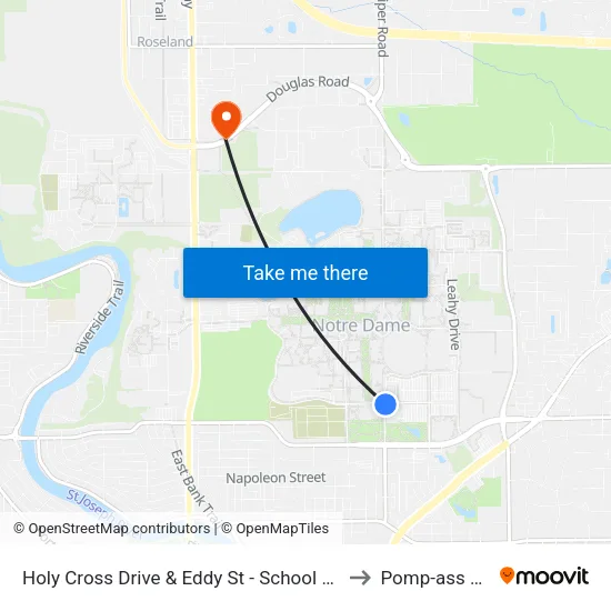 Holy Cross Drive & Eddy St - School Of Architecture to Pomp-ass Bubble map