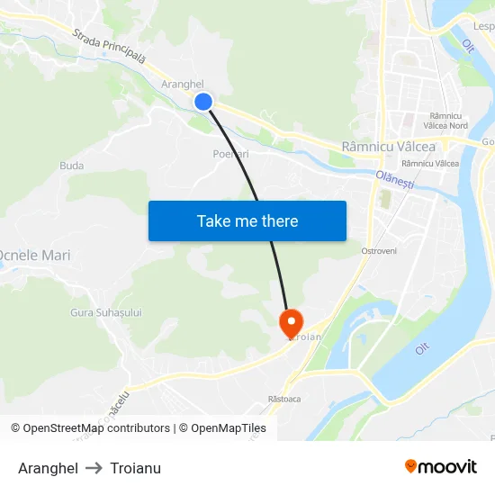 Aranghel to Troianu map