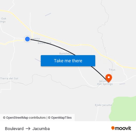 Boulevard to Jacumba map