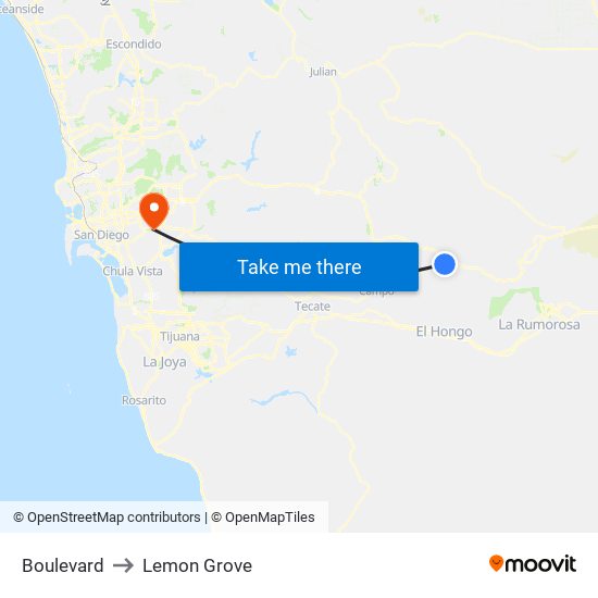 Boulevard to Lemon Grove map