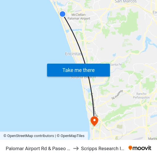 Palomar Airport Rd & Paseo Del Norte to Scripps Research Institute map