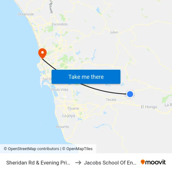 Sheridan Rd & Evening Primrose Trail to Jacobs School Of Engineering map
