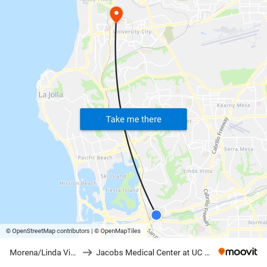 Morena/Linda Vista Station to Jacobs Medical Center at UC San Diego ...