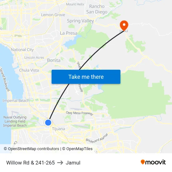 Willow Rd & 241-265 to Jamul map
