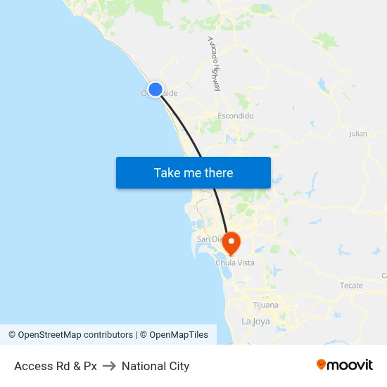 Access Rd & Px to National City map