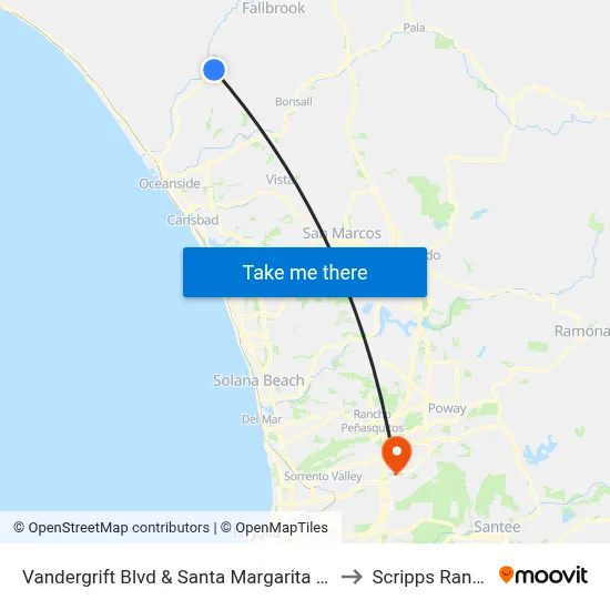Vandergrift Blvd & Santa Margarita Rd to Scripps Ranch map
