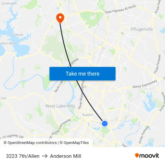 3223 7th/Allen to Anderson Mill map
