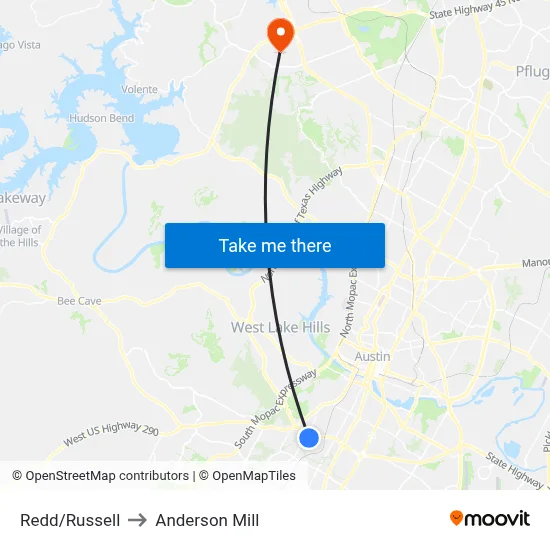 Redd/Russell to Anderson Mill map