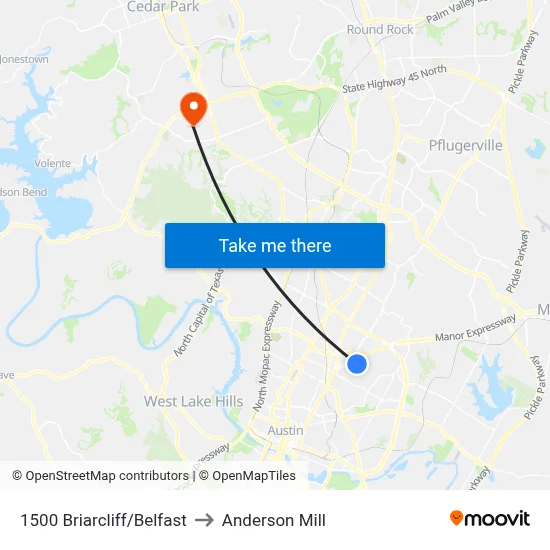 1500 Briarcliff/Belfast to Anderson Mill map