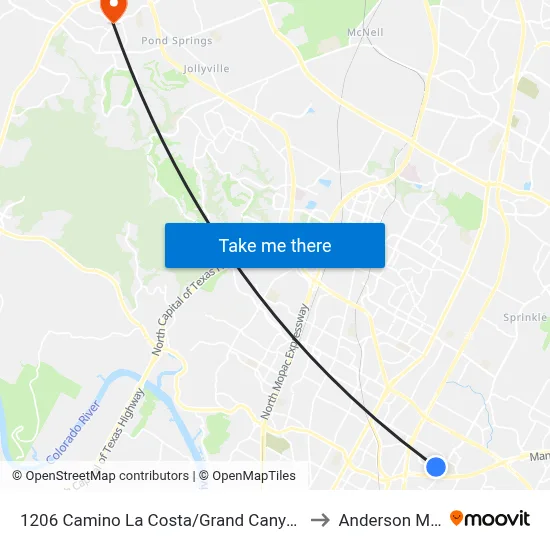 1206 Camino La Costa/Grand Canyon to Anderson Mill map