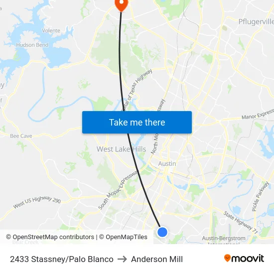 2433 Stassney/Palo Blanco to Anderson Mill map