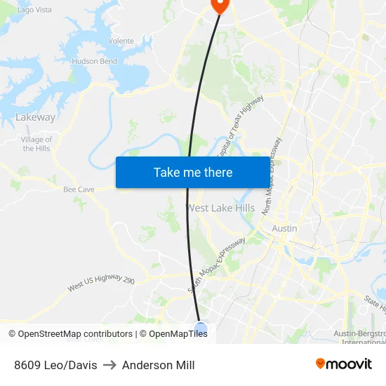8609 Leo/Davis to Anderson Mill map