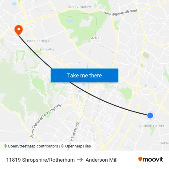 11819 Shropshire/Rotherham to Anderson Mill map