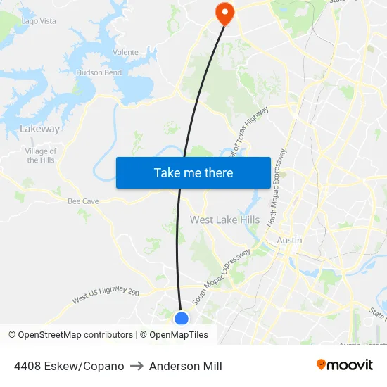 4408 Eskew/Copano to Anderson Mill map