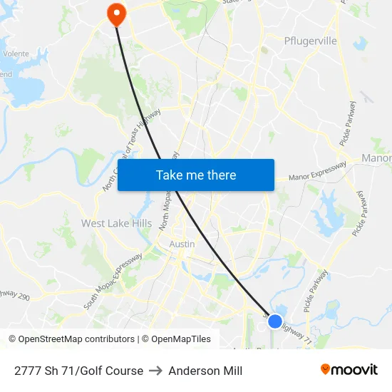2777 Sh 71/Golf Course to Anderson Mill map