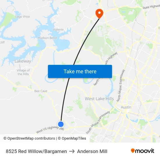 8525 Red Willow/Bargamen to Anderson Mill map