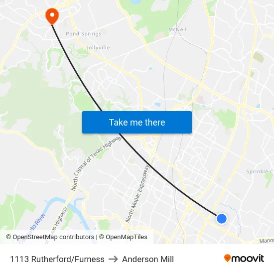 1113 Rutherford/Furness to Anderson Mill map
