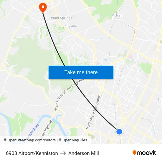 6903 Airport/Kenniston to Anderson Mill map