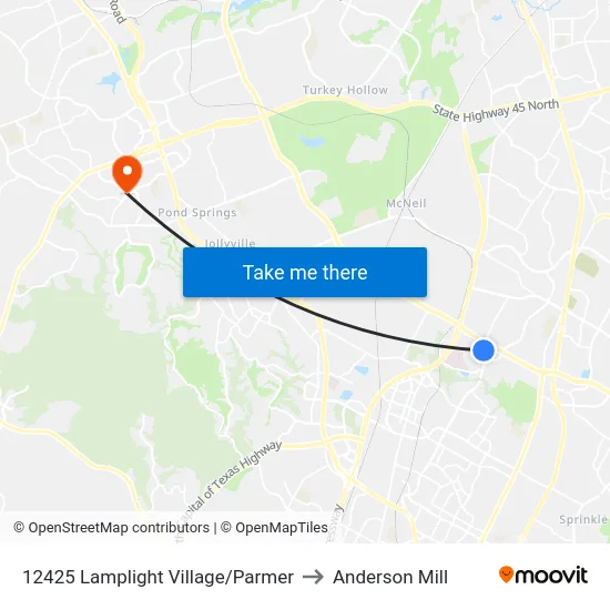 12425 Lamplight Village/Parmer to Anderson Mill map