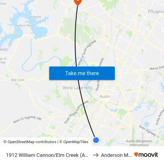 1912 William Cannon/Elm Creek (Apt) to Anderson Mill map