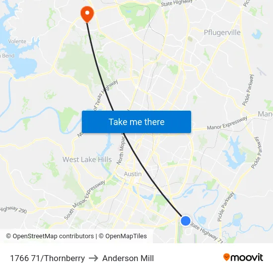 1766 71/Thornberry to Anderson Mill map