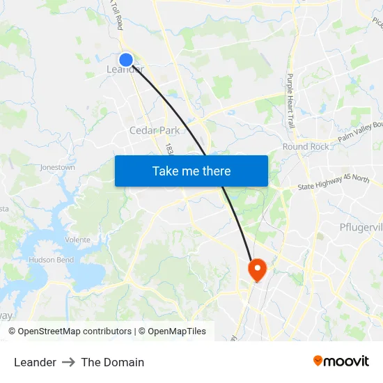 Leander to The Domain map