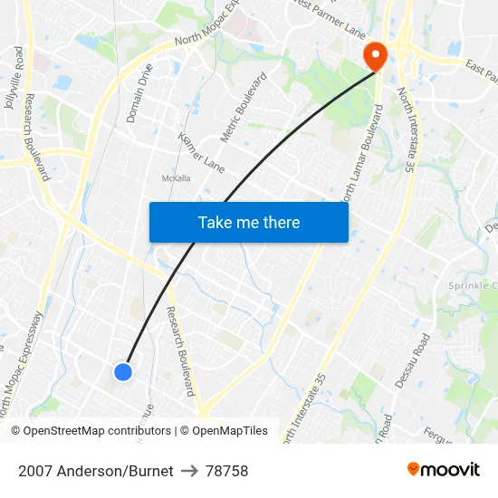 2007 Anderson/Burnet to 78758 map