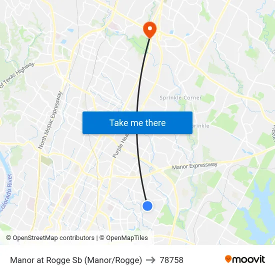Manor at Rogge Sb (Manor/Rogge) to 78758 map