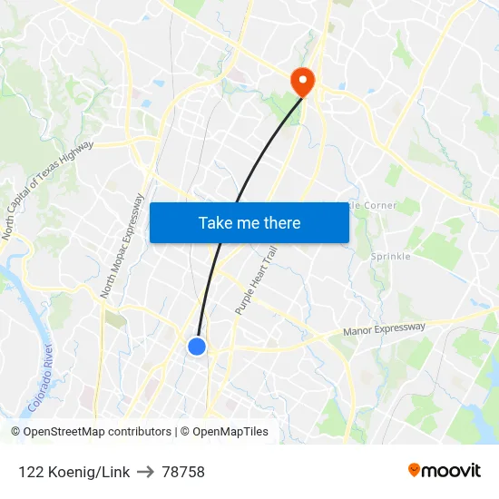 122 Koenig/Link to 78758 map