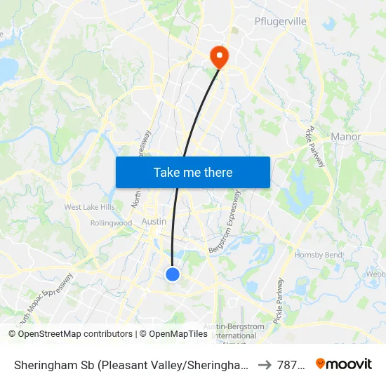 Sheringham Sb (Pleasant Valley/Sheringham) to 78758 map