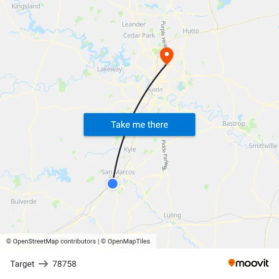 Target to 78758 map
