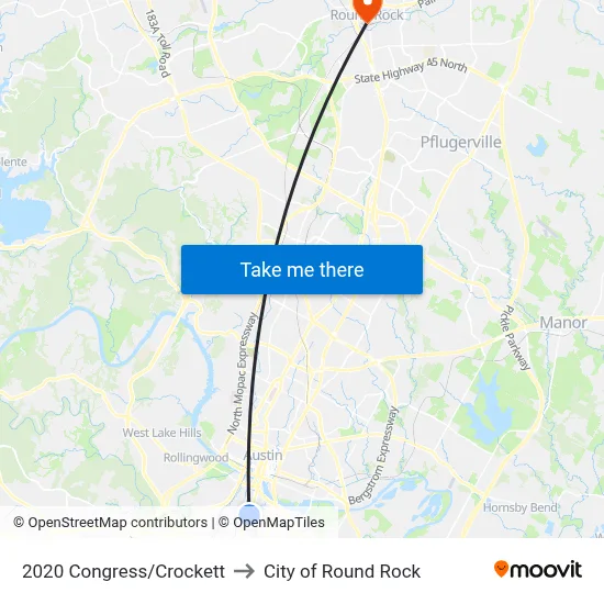 2020 Congress/Crockett to City of Round Rock map