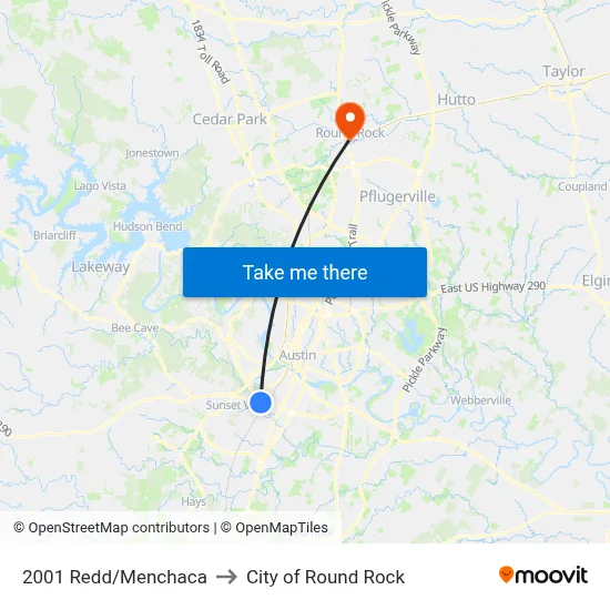 2001 Redd/Menchaca to City of Round Rock map