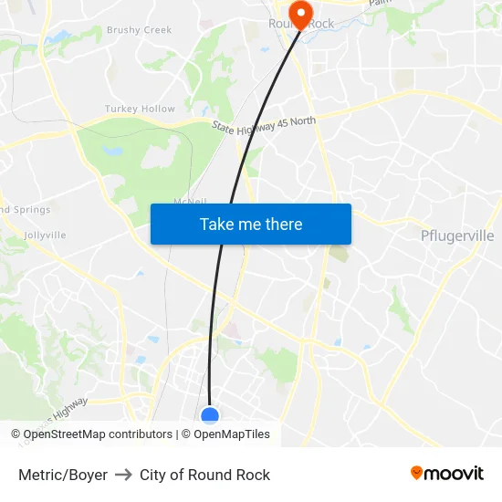 Metric/Boyer to City of Round Rock map