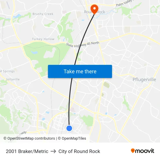 2001 Braker/Metric to City of Round Rock map
