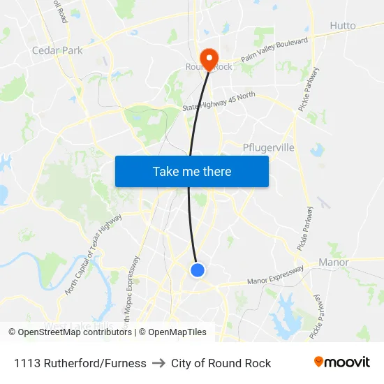 1113 Rutherford/Furness to City of Round Rock map
