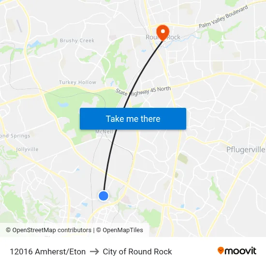 12016 Amherst/Eton to City of Round Rock map