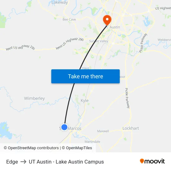 Edge to UT Austin - Lake Austin Campus map