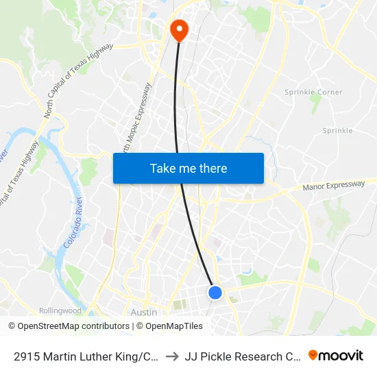 2915 Martin Luther King/Clifford to JJ Pickle Research Center map