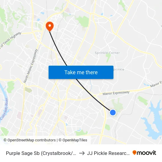 Purple Sage Sb (Crystalbrook/Purple Sage) to JJ Pickle Research Center map