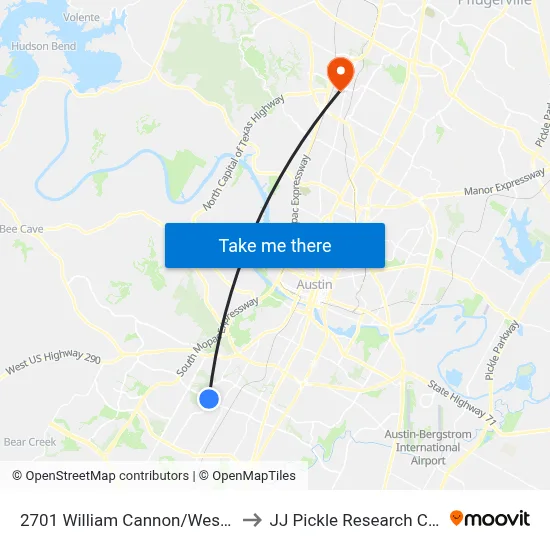2701 William Cannon/West Gate to JJ Pickle Research Center map