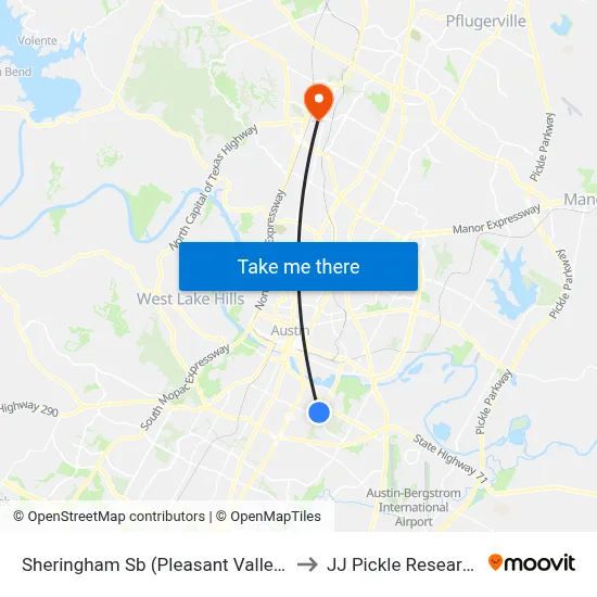 Sheringham Sb (Pleasant Valley/Sheringham) to JJ Pickle Research Center map